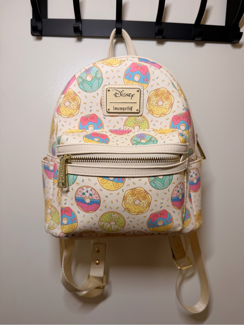 Loungefly Cream Donut Print Mini Backpack